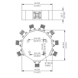 HS-1V8 Resistive Divider With SMAF (DC-8G)